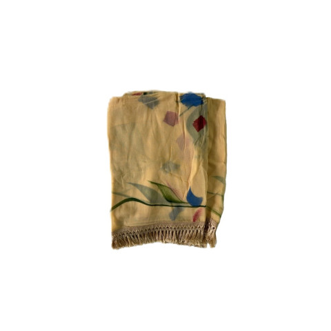 Brush print chiffon dupatta - RRC-Najmin Brush Print - Wheat