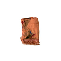 Brush print chiffon dupatta - RRC-Najmin Brush Print - Light orange