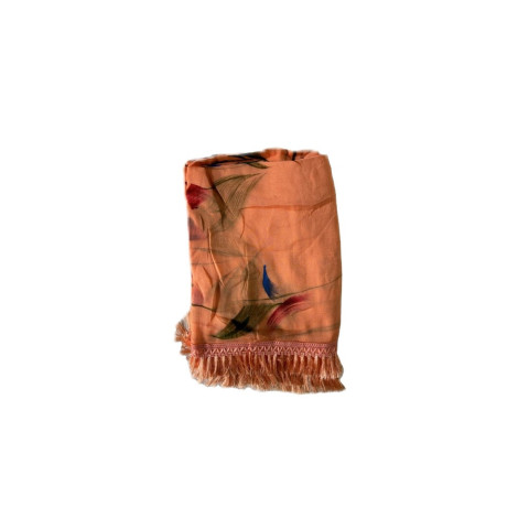 Brush print chiffon dupatta - RRC-Najmin Brush Print - Light orange