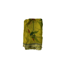 Brush print chiffon dupatta - RRC-Najmin Brush Print - Khaki Green