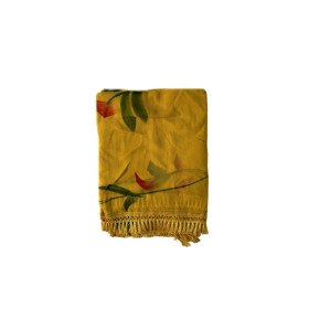 Brush print chiffon dupatta - RRC-Najmin Brush Print - Dijon yellow