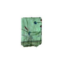 Brush print chiffon dupatta - RRC-Najmin Brush Print - Neon Lime Green