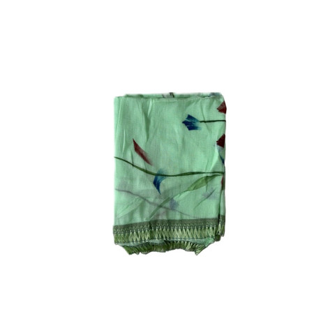 Brush print chiffon dupatta - RRC-Najmin Brush Print - Neon Lime Green