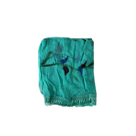 Brush print chiffon dupatta - RRC-Najmin Brush Print - Jungle Green