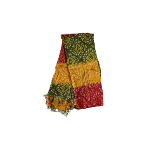Chinon crush bandhani print dupatta - RRC-Chinon Crush Bandhani 104 - Multicolour
