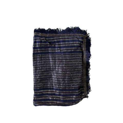 Chanderi Jacquard dupatta - RRC Chanderi Jacquard Crosek - Dark Navy Blue