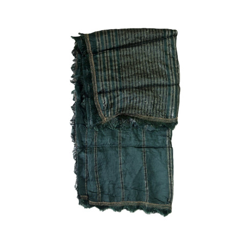 Chanderi Jacquard dupatta - RRC Chanderi Jacquard Crosek - Bottle Green