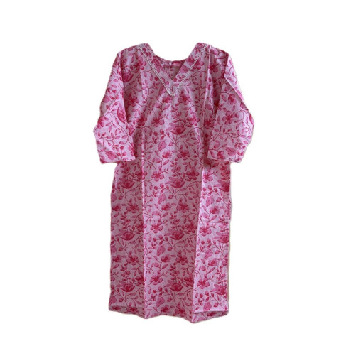 Casual wear cotton kurta- BVN-Beautiful - Light coral pink