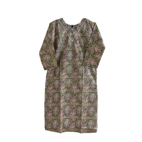 Casual wear cotton kurta- BVN-Beautiful - Pista green
