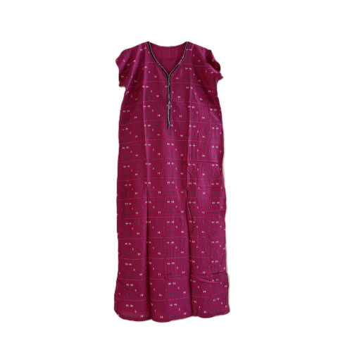 Maxi Gown Nighty -RAMD-Rayon Gowan-A - Dark Pink