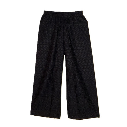 Cotton Embroidery Chikankari Palazzo - LEC-Palazzo 80 - Black