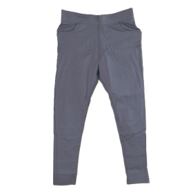 Ankle length premium cotton straight pant - ATC-Flora - Light grey