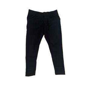 Ankle length premium cotton straight pant - ATC-Flora - Black
