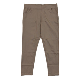 Ankle length premium cotton straight pant - ATC-Flora - Light Brown