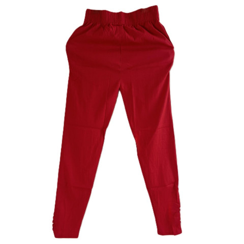 Cotton churidar legging - ATC-Platinum - Red