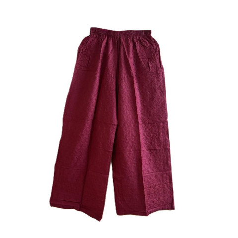 Embroidery Chikankari Palazzo - MAA-Rayon Palazzo - Maroon