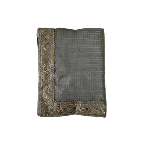 Fancy Organza sarees - AF1706703 - Pastel Grey