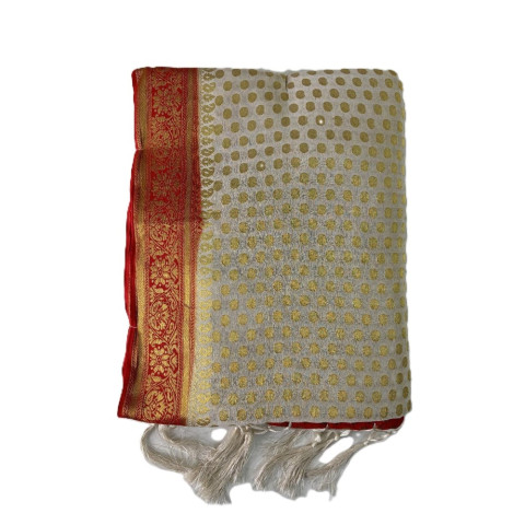 Woven Tissue Sarees - AF1706703 - Cream