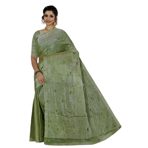 Fancy Organza Sarees - KAVI-Pankhudi-1- Pista Green