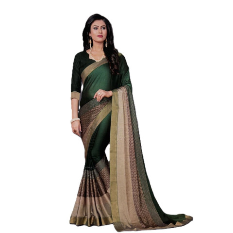 Chiffon sarees - RDD-Heritage VOL 1 - Bottle Green